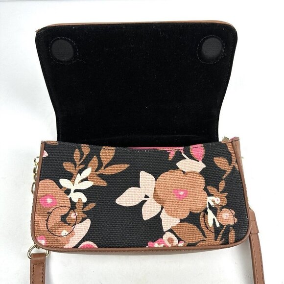 Spartina 449 Verdier Crew Phone Crossbody Bag Linen Floral Handbag Organizer - Picture 7 of 16